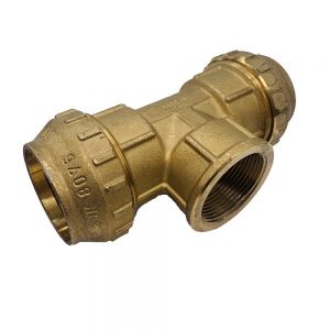 Тройник ВР 50х11/2’х50 Tiemme 3400049 обжим — резьба латунь