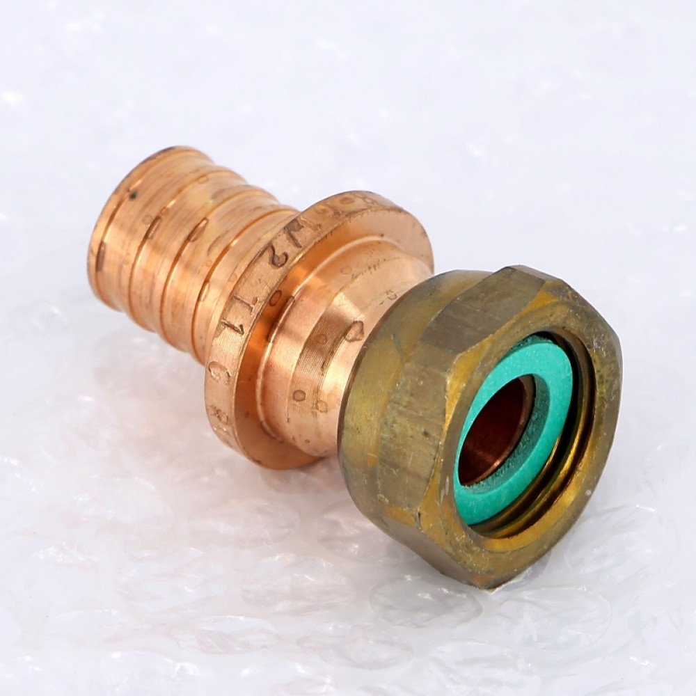 Переходник с накидной гайкой (муфта надвижная) Rehau 20х1/2″ RX+бронза с накидной гайкой Rehau | 456337