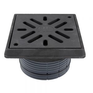 HL 624V Надставной элемент HL 608.1 с решёткой из чугуна HL 0606.1E, которя крепится 2-мя винтами