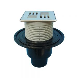 HL310N-3124 Трап для внутренних помещений HL DN50/75/110 вертикальный с запахозапирающим устройством, 121х121мм Клик-клак /115х115мм “Nil”