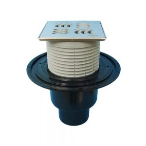 HL310N-3125 Трап душевой HL DN50/75/110 вертикальный с запахозапирающим устройством, 121х121мм Клик-клак /115х115мм “Yukon”
