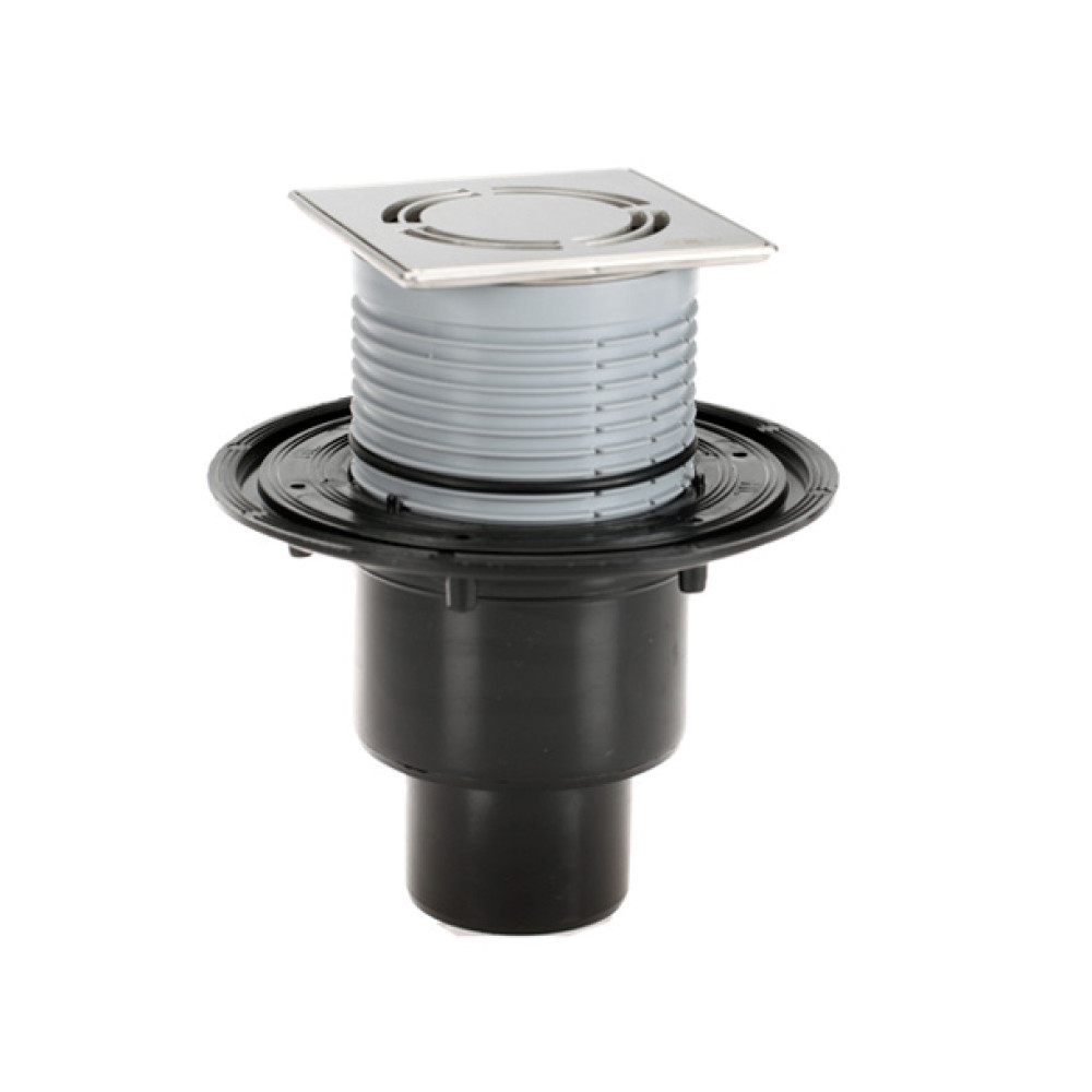 HL310N-3127 Трап душевой HL DN50/75/110 вертикальный с запахозапирающим устройством, 121х121мм Клик-клак /115х115мм