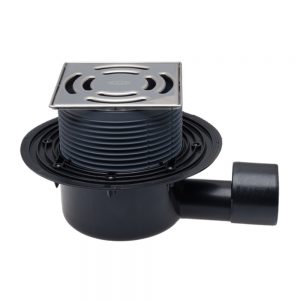Трап HL5100 горизонтальный выпуск DN50/75 решетка 138×138мм Klick-Klack