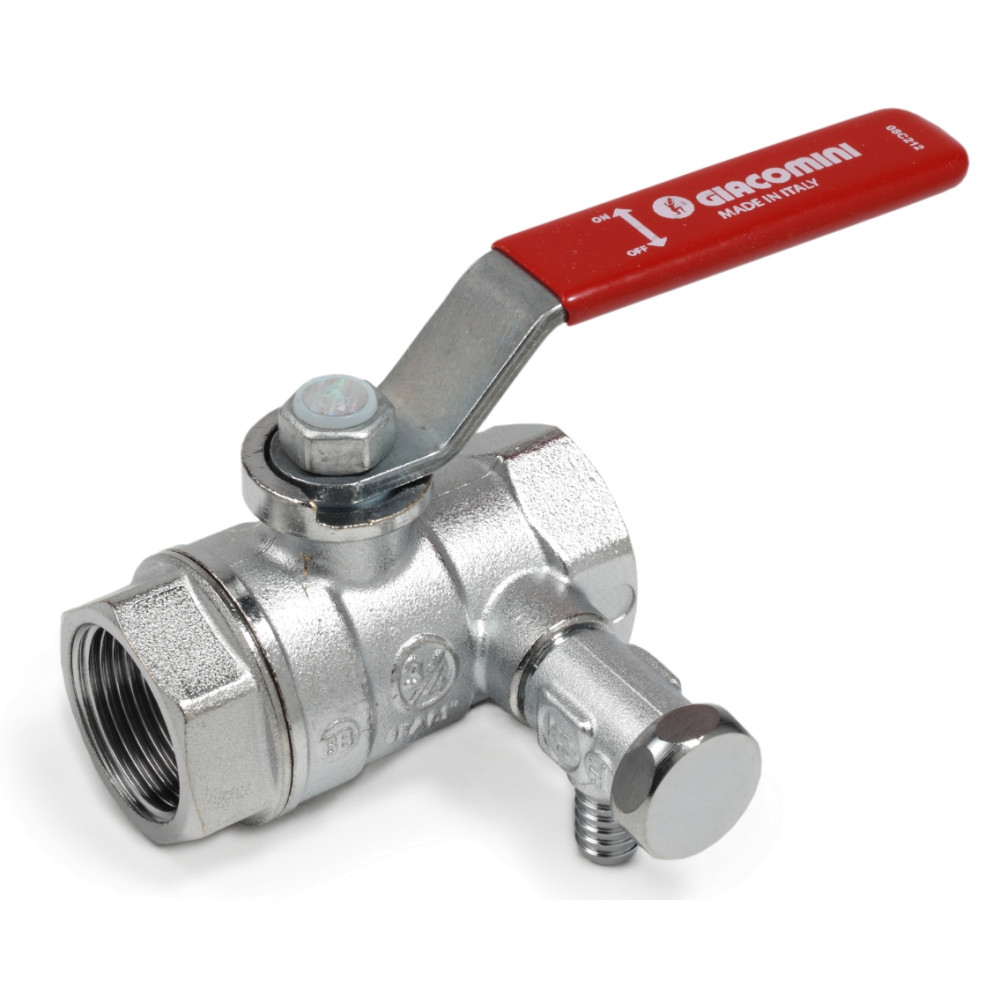 Кран шаровой со сливом 3/4″ Giacomini R250DS R250SX004 ручка-рычаг Вр