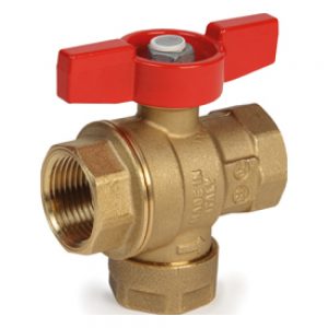 Кран шаровый с фильтром 1/2″ ВР, ручка-бабочка, Giacomini R701FY023