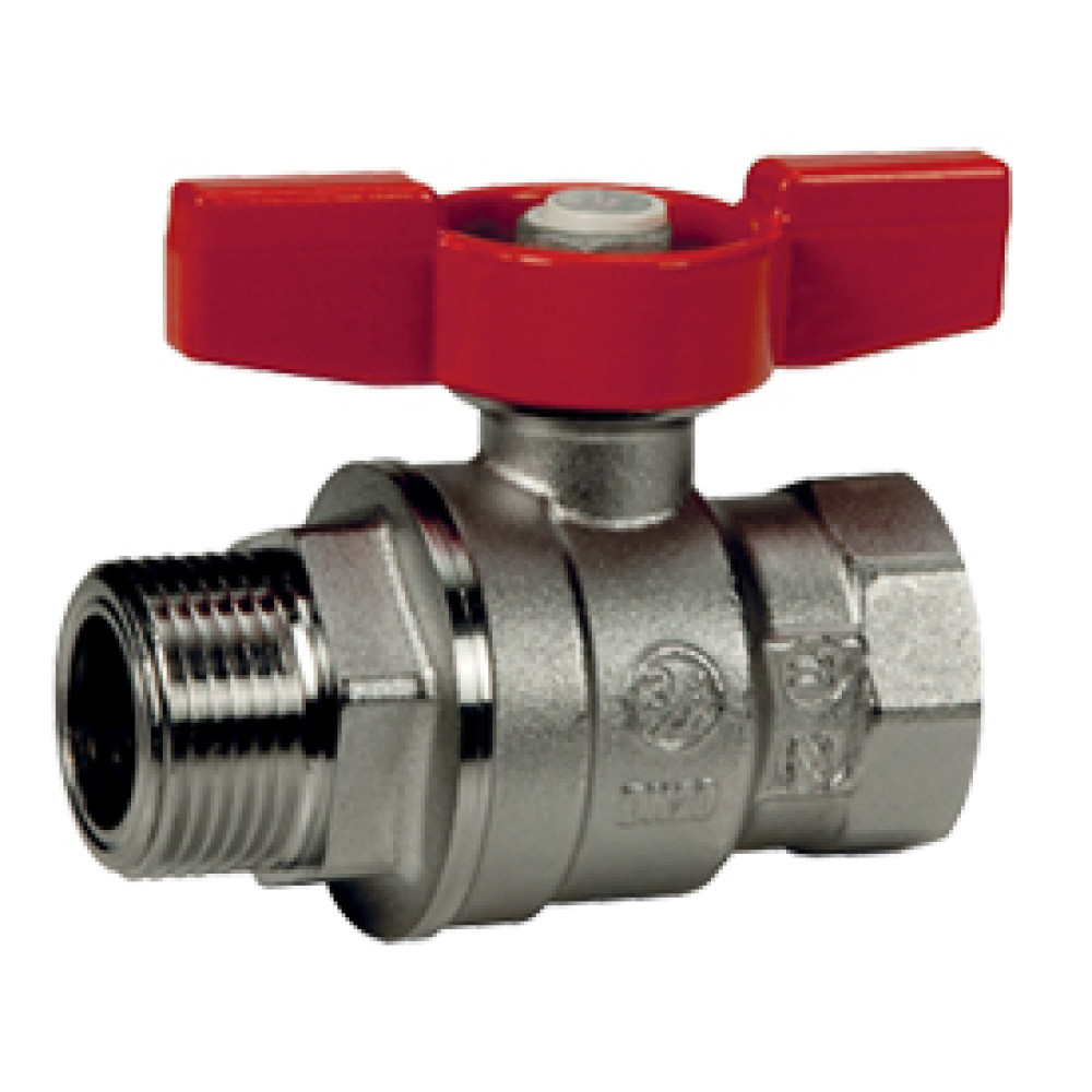 Кран шаровой 1″ Giacomini R854 R854X025 бабочка наружная и внутренняя резьба