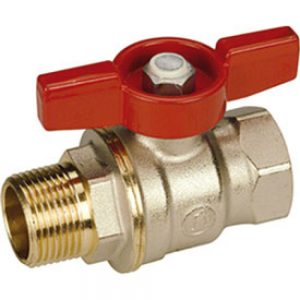 Кран шаровой 1/2″ Giacomini DADO R914 R914X023 бабочка наружная и внутренняя резьба