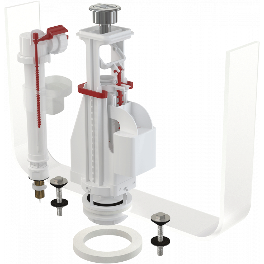 Комплект арматуры для бачка унитаза Alcaplast SA08ASK 3/8″ CHROM